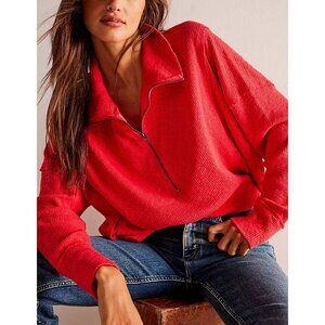 FREE PEOPLE Walk Away Tunic / Red Racer